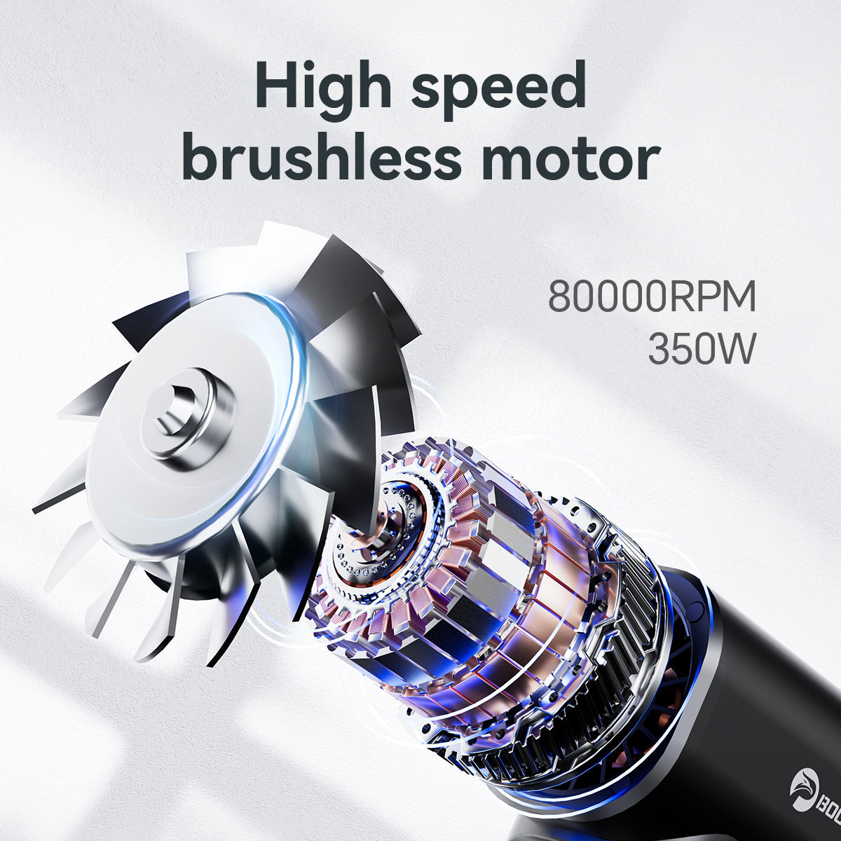 Booster Turbo Fan TF40A1 , Lightweight 412g Cordless Fan For BBQ, Leaf Cleaning & Dust Removal