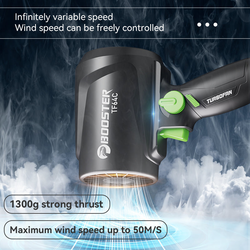 Booster Turbo Fan TF64C – High-Power Cordless Air Blower for Car Detailing | 1300g Thrust | Makita Battery Compatible