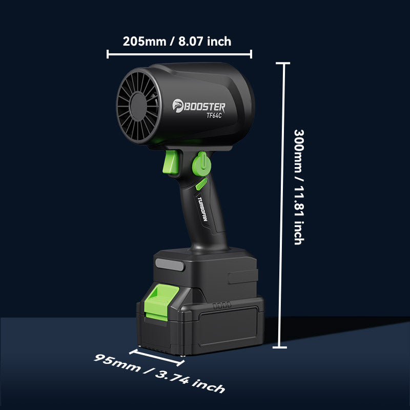 Booster Turbo Fan TF64C – High-Power Cordless Air Blower for Car Detailing | 1300g Thrust | Makita Battery Compatible