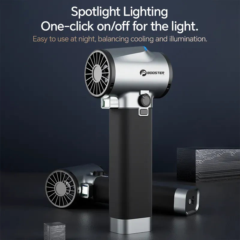 Booster™ Turbo Fan Booster Turbo Fan TF64 A2 – Ultra-Powerful Handheld Car Dryer for Detailing | 55m/s Wind Speed, Scratch-Free Car Wash Drying, Portable Cordless Blower