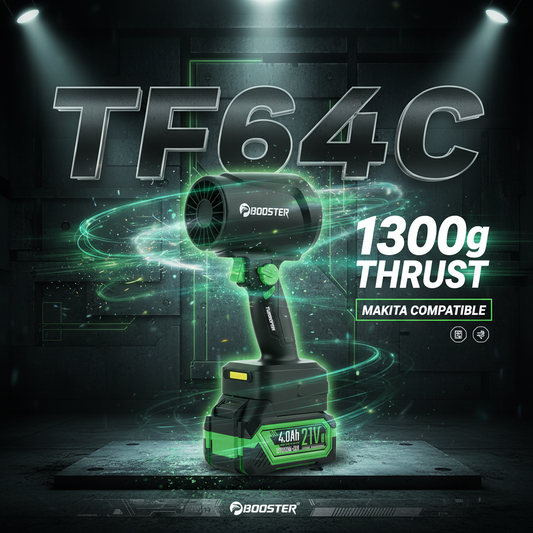 Booster™ Leaf Blower Booster TF64C Cordless Leaf Blower – High-Power with 1300g Thrust | Makita Battery Compatible