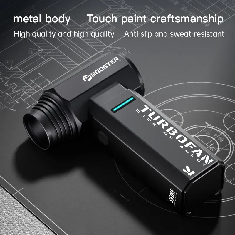 Booster™ MINI Turbo Fan Booster Turbo Fan TF40 M Mini Jet Fan | CNC Aluminum | 80,000RPM | Outdoor & Car Cleaning Tool