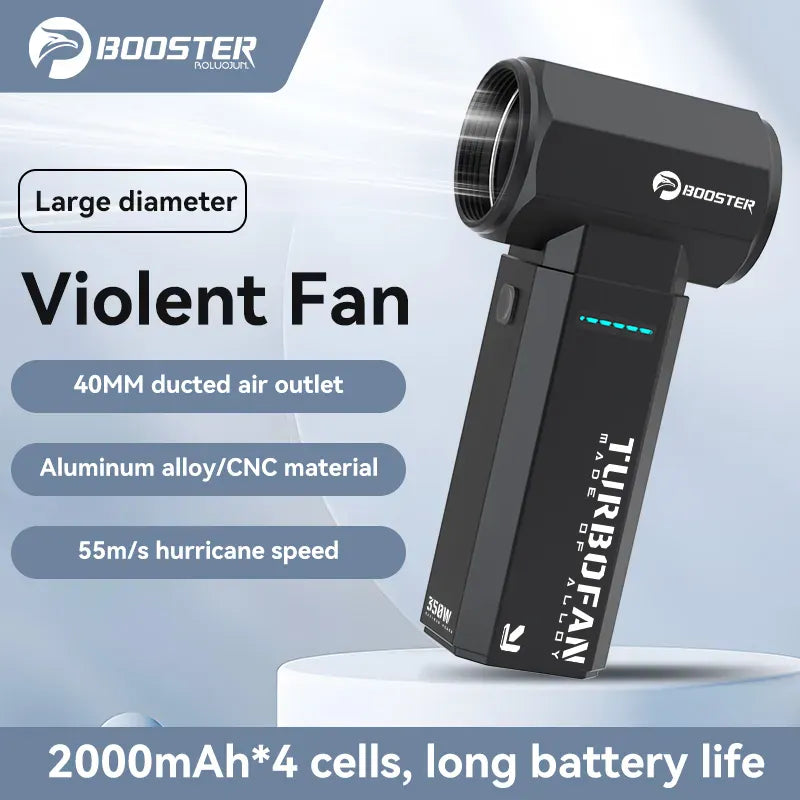Booster™ MINI Turbo Fan Booster Turbo Fan TF40 M Mini Jet Fan | CNC Aluminum | 80,000RPM | Outdoor & Car Cleaning Tool