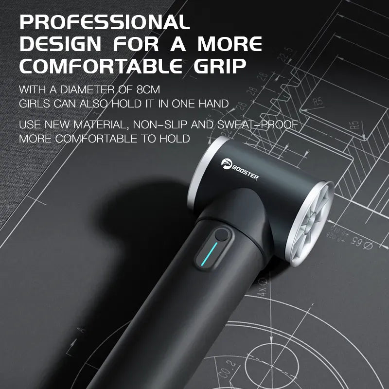 Booster™ Turbo Fan Booster Turbo Fan TF50 – 70,000RPM Handheld Jet Blower | Car Drying, Dust Blowing & Detailing Fan | 50m/s Wind Speed