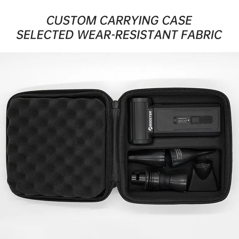 Booster™ MINI Turbo Fan black / 2500mah Booster Turbo Fan W01 – 130000RPM Mini Handheld Turbo Fan with Dust Cleaning & Inflating Kit