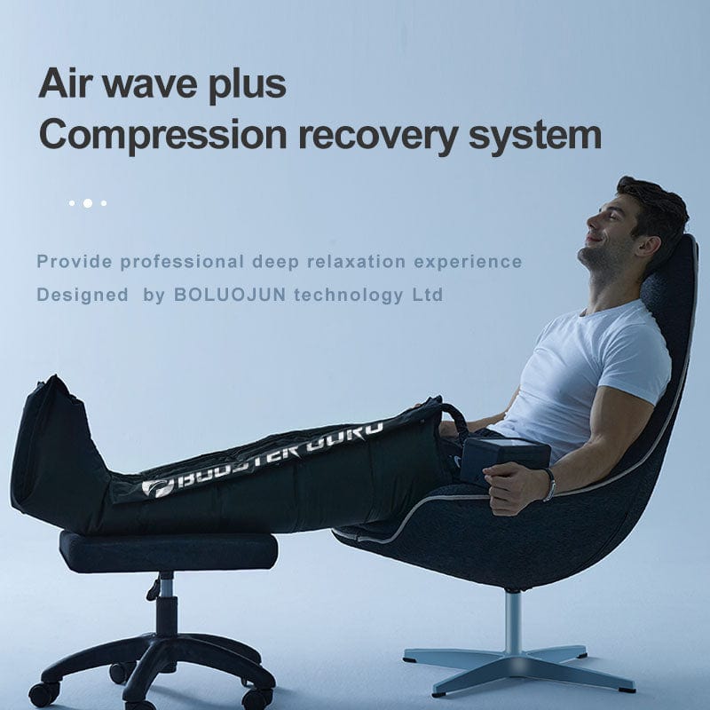 Boosterfit Air Wave Compression Massager - Multi-Mode Smart Pressure Massager | LCD Touchscreen & Removable Battery