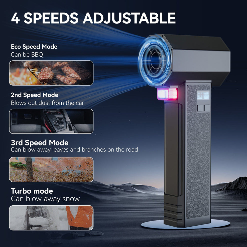 Booster TF64 Handheld Portable 4 Speed Adjustable Violent Jet Fan ...