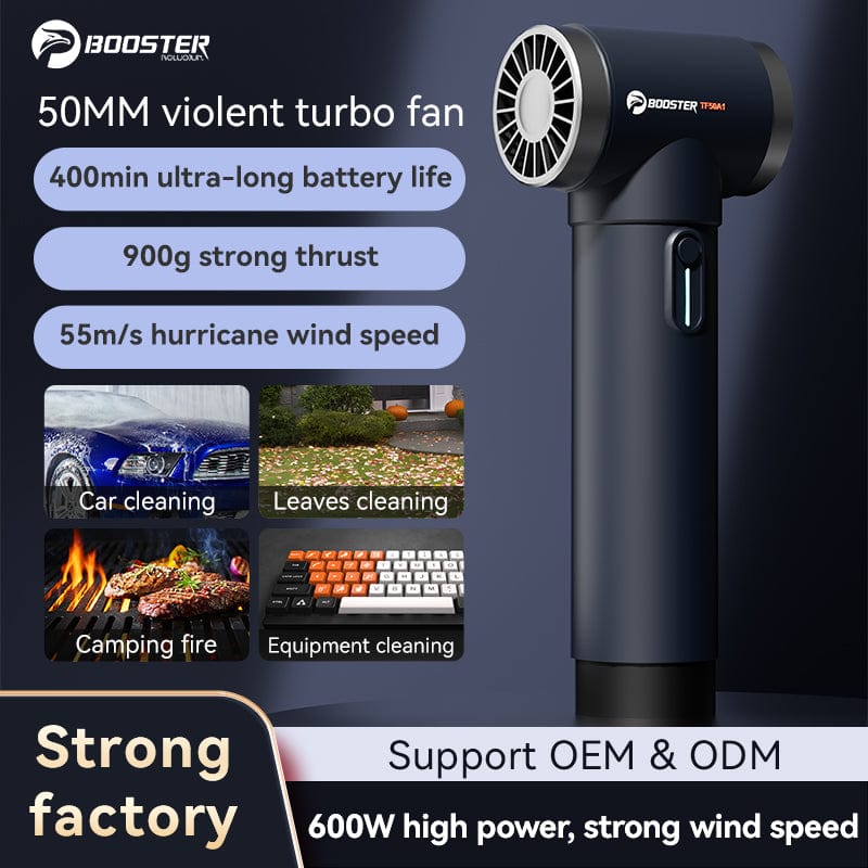 Boosterfit TF50 High-Performance Lightweight Wind Speed Machine | 50m/s Ultra-Fast Wind Speed | Powerful Turbo Thrust | Long Battery Life & Fast Charging